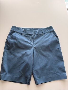 LOFT Julie Blue Chino Bermuda Walking Shorts 10)
